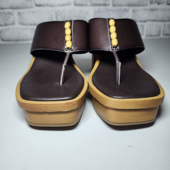Lucky Brand Women's Mandelina Platform Thong Brown Boho Size 8M - Picture 3 of 14